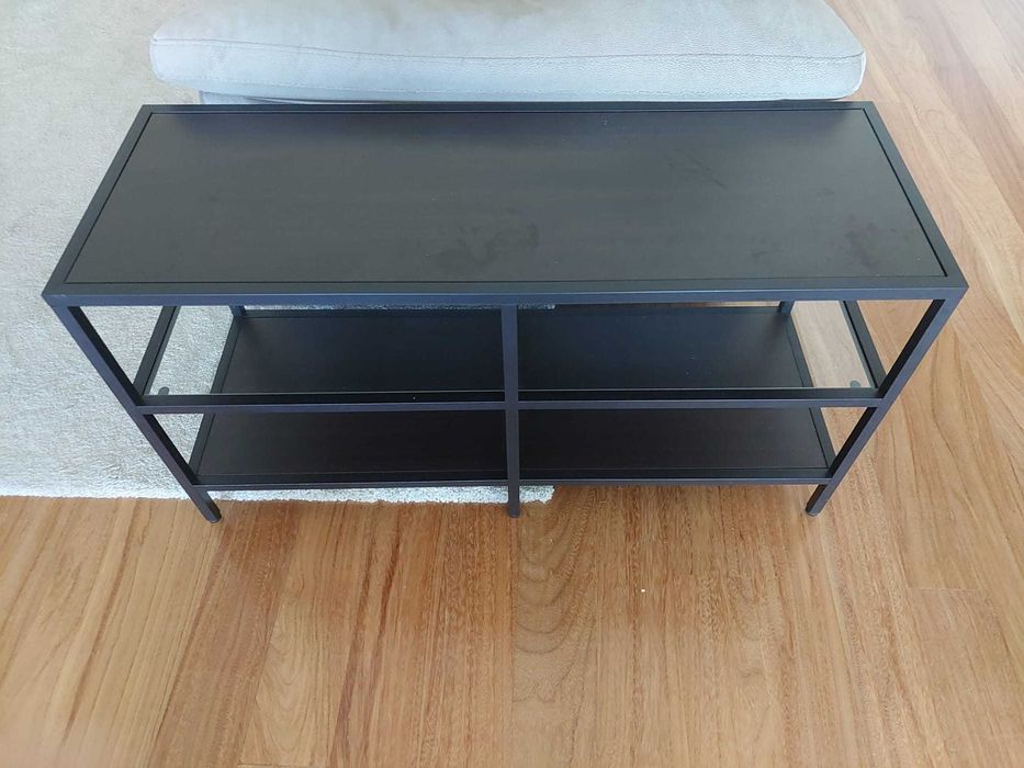 Mesa de apoio preta, 100x36x52