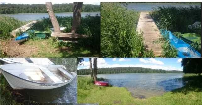 Dom Domek letniskowy nad jeziorem pomost, łódka, ryby, grzyby i jagody