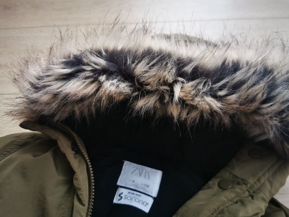 ZARA Kurtka chłopięca zimowa typu alaska  116