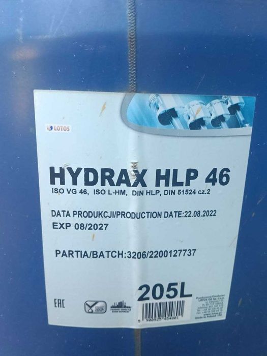 Гідравлічна олива Hydrax HLP 46 Lotos Польща