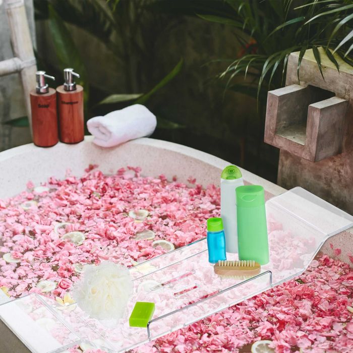 Półka na wannę łazienkowa akrylowa 70cm Relaxdays