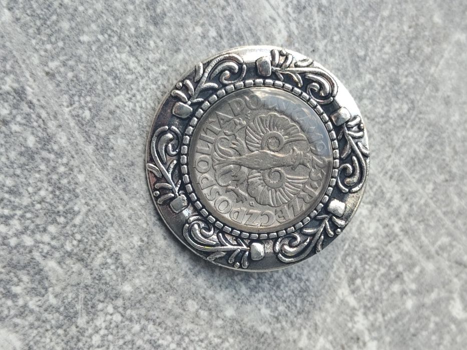 Broszka wisiorek 20 groszy 1923 rok orginalna moneta