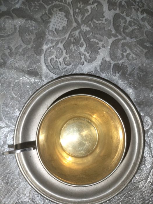 Filiżanka ze spodkiem srebro 875 Waga 96 gram
