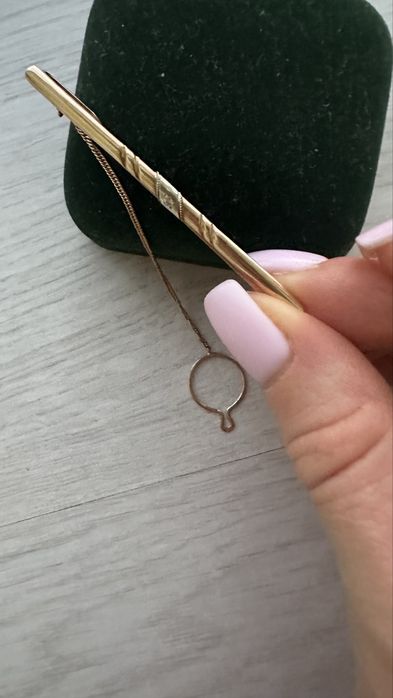 Золотий зажим  прикраса чоловіча на пінжан