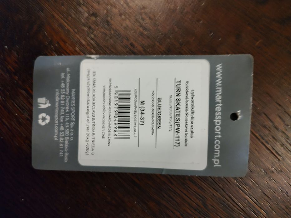 Rolki młodzieżowe Martes regulowane 34-37