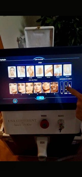 Alugo máquina depilação laser 4 comprimentos de onda 1600w 16 barras marca coherent