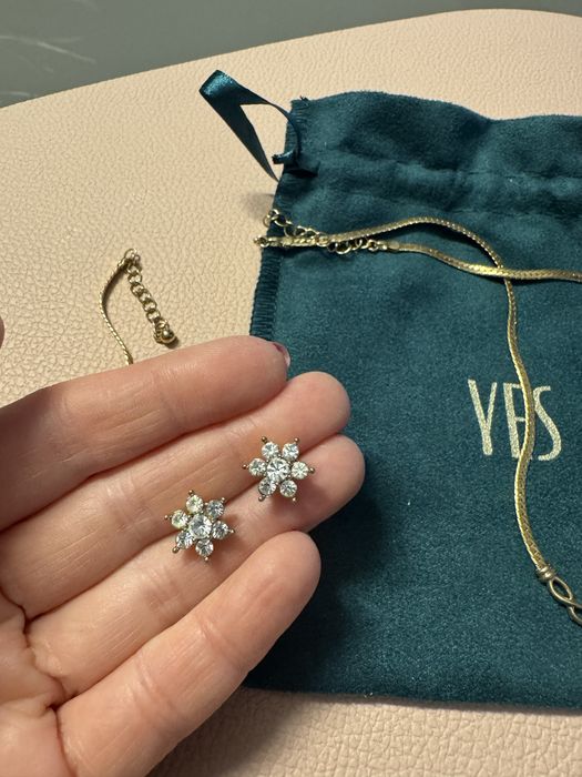 Zestaw bizuterii pozlacany, nowy