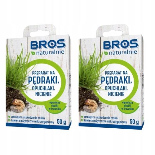 preparat środek na pędraki nicienie opuchlaki larwy bros x 2szt.