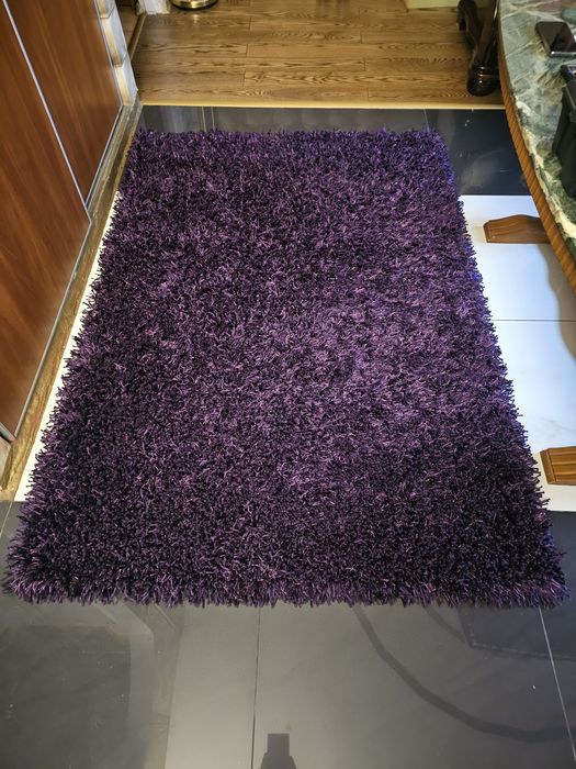 Dywan 120x170 fioletowy 4cm grubości.