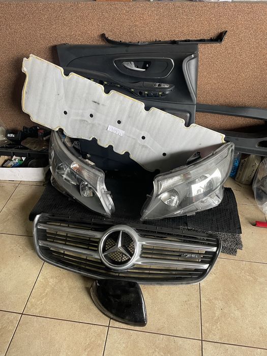 Mercedes-benz v-class ришітка, фари, кришка дзеркала оригінал