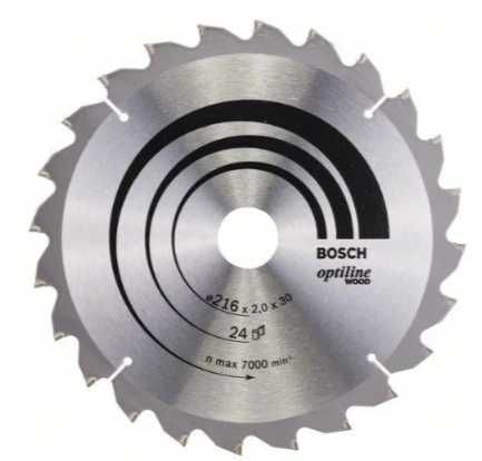 BOSCH Tarcza pilarska OPTILINE WOOD 24 zęby 216 x 30