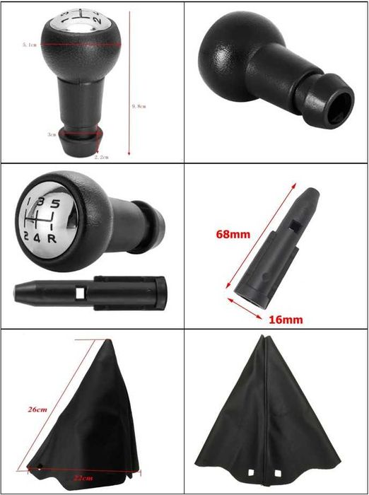 Manete moca seletor caixa de velocidades e foles Peugeot Citroen