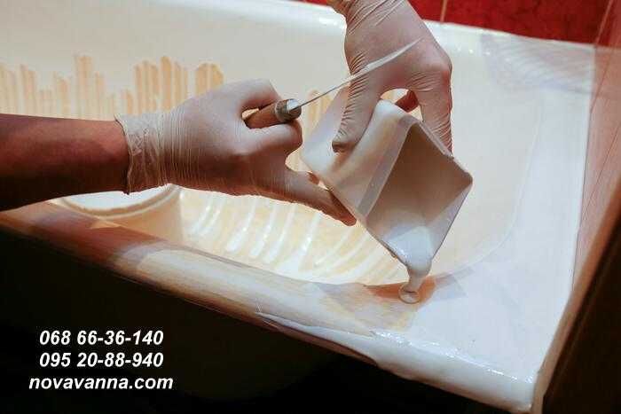 Наливной жидкий АКРИЛ для реставрации ванн (PlastAll) Сумы