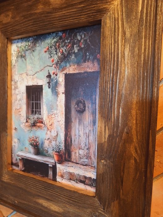 Romantyczny widok w rustykalnej ramie