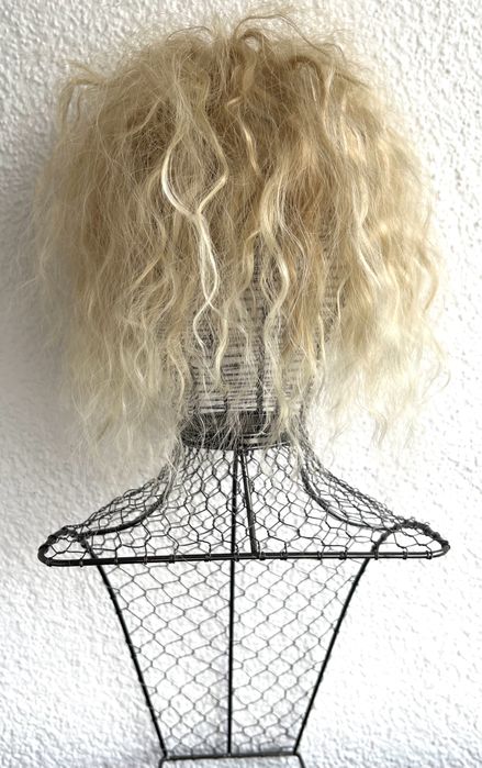 Premium Ultra włosy doczepiane, topper, tupet z grzywką, blond 293.