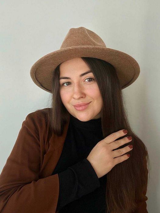 Вовняний капелюх Федора унісекс меланж LUXORA