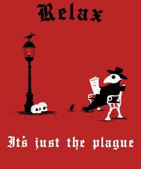 Koszulka T-shirt Doktor Plagi (Plague Doctor) | Bawełna, Czerwona, 3XL