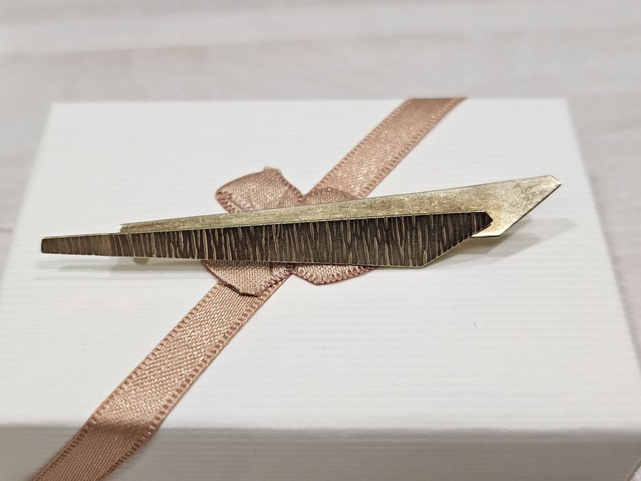 Złota spinka bez zdobień PR 333