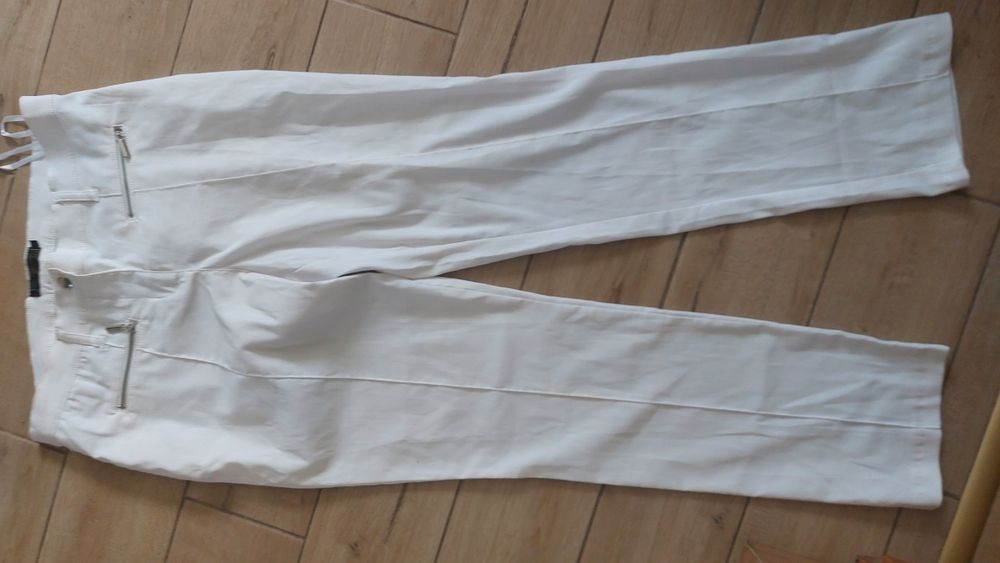 Spodnie długie białe bonprix collection 42