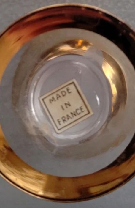 Conjunto de copos(2)  "VENUS" cristal  "BAYEL" France(1950)