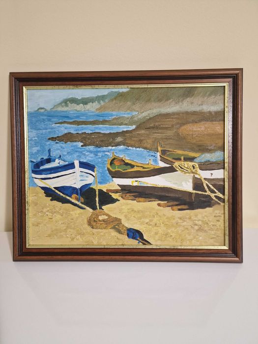 Hand-painted Boat Painting