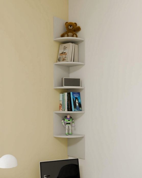 Półka Wisząca Ścienna Regał Narożny Szafka na Kwiaty Książki do Salonu