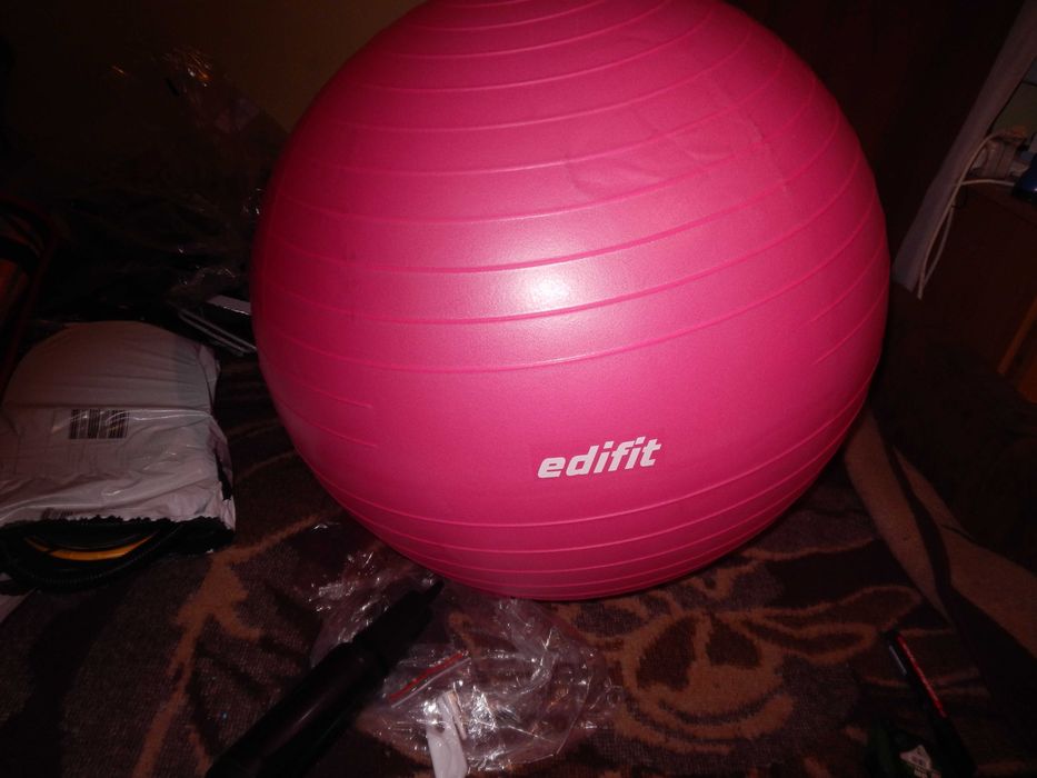 Wyprzedaż->L6868 Edifit 55 cm piłka gimnastyczna różowa