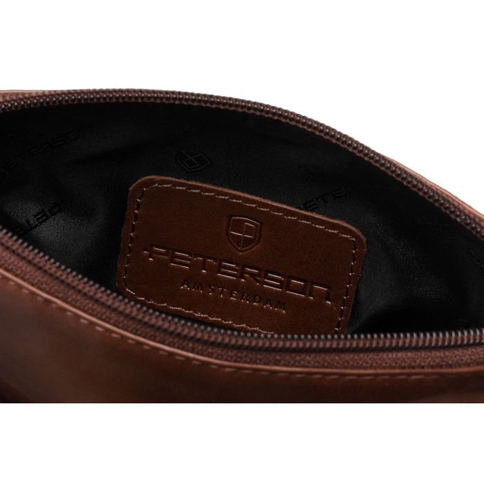 brązowa, praktyczna listonoszka męska ze skóry naturalnej