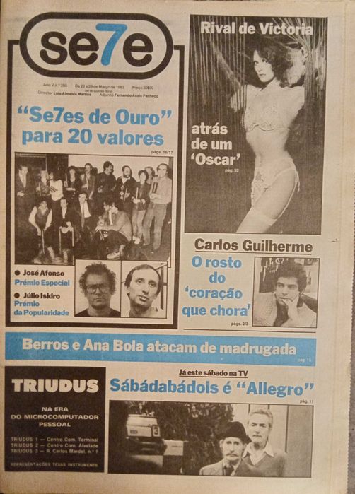 José Afonso	- - -		Se7e - nr. 250	- - - - -	Jornal