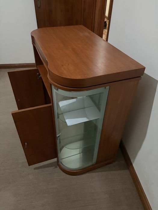 Movel tv vidro madeira