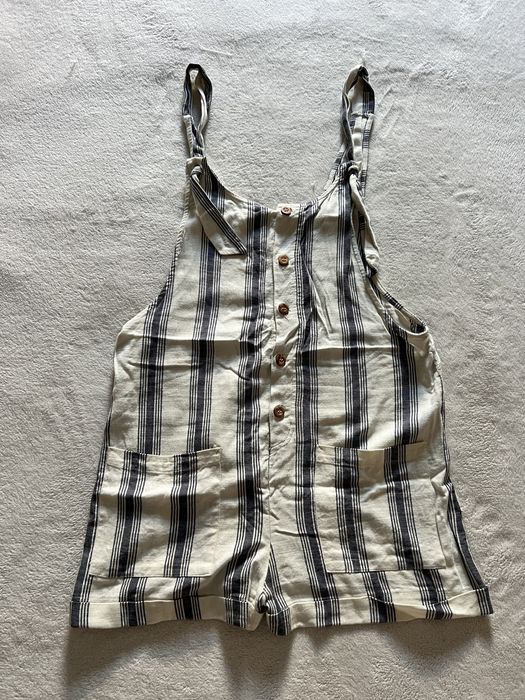 Macacão com riscas azul e branca Pull&Bear