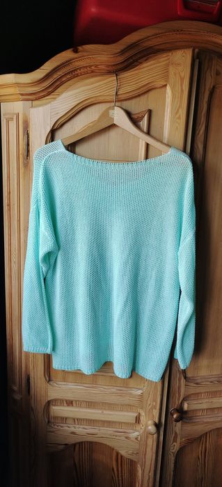 Sweter włoski turkusowy/seledynowy