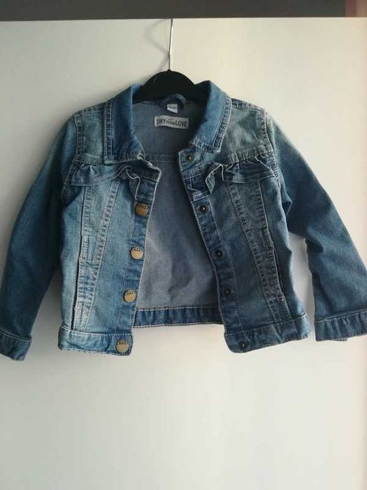 Kurtka jeansowa z falbanką rozmiar