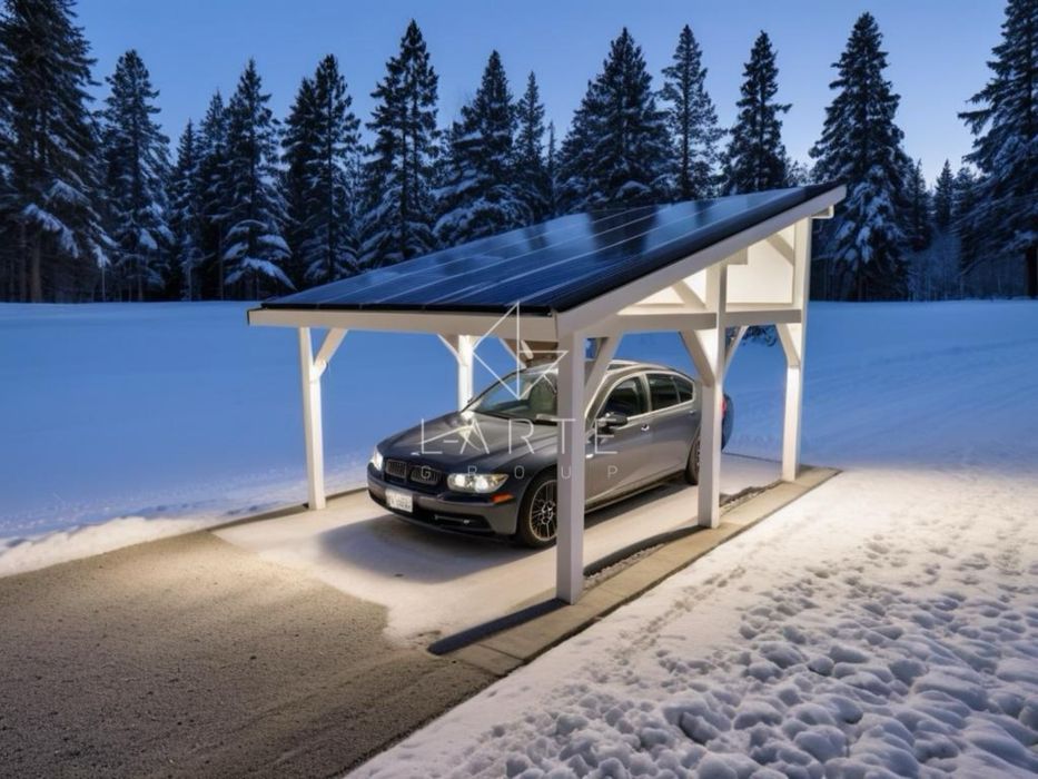 MONTE I Wiata garażowa carport jednostanowiskowa fotowoltaika