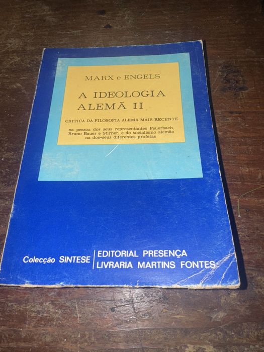 Livro MARX e ENGELS A IDEOLOGIA ALEMÃ II