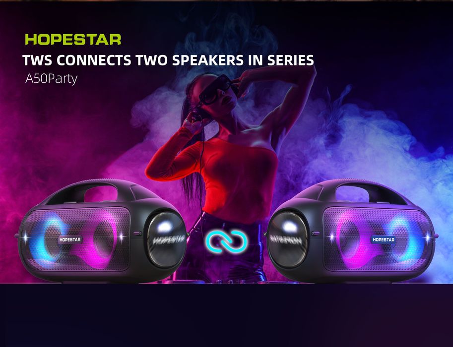 Колонка 80W Hopestar A50 Party гучна бас RGB