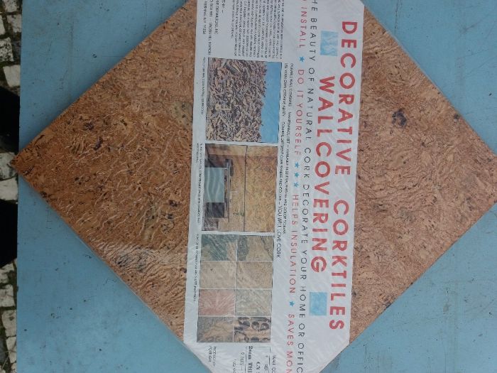 Revestimento de placas de cortiça 33×33, vários modelos