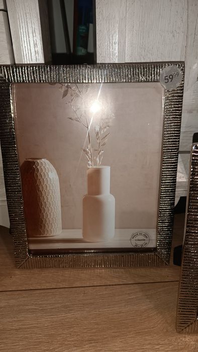 Piękne ramki na zdjęcia srebrne 3 szt nowe