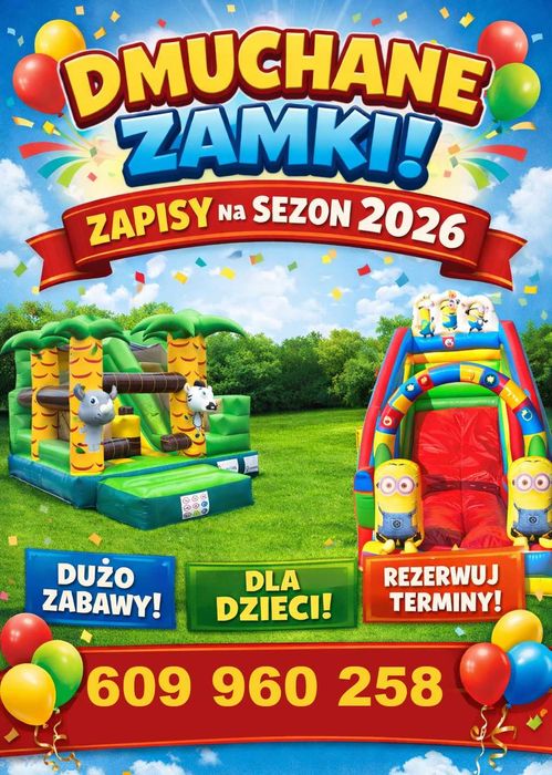 Dmuchańce, Zamki Dmuchane- WYNAJEM ZAMKÓW-Zjeżdżalnie