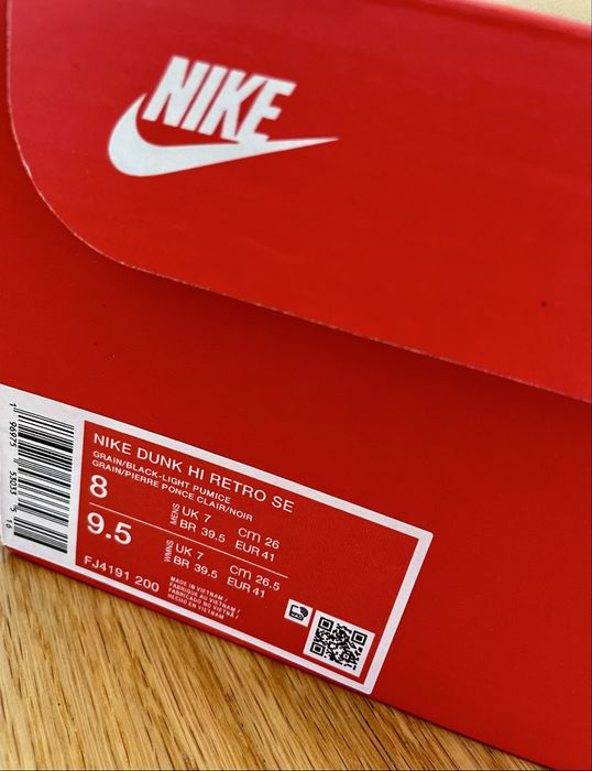 Nike Dunk High Retro jak Air Jordan, 40, wkladka 26 cm