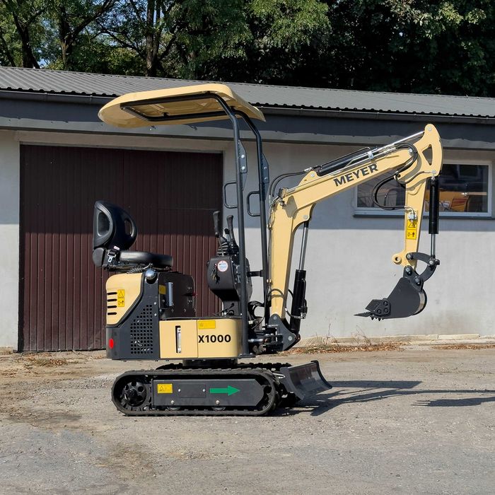 Minikoparka gąsienicowa MEYER X1000 skrętne ramię, 3 łyżki w cenie