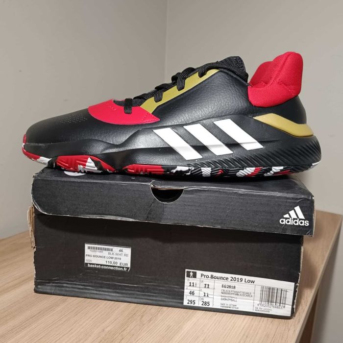 Adidas Pro Bounce 2019 Low r. 46 (29,5 cm) EG2818 CBlack/Ftwwht/Scarle