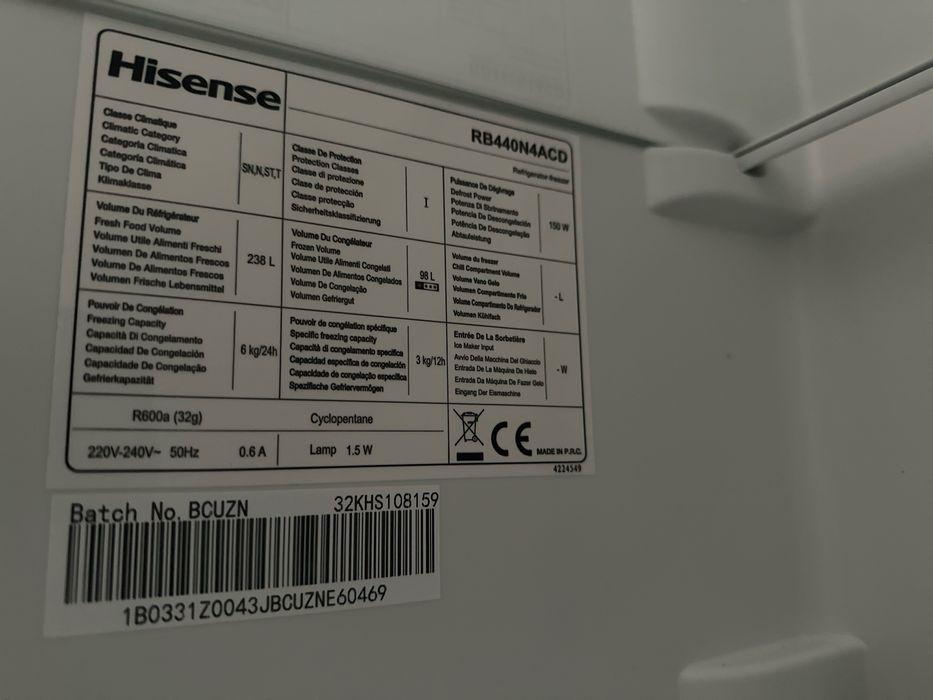 Combinado Hisense (avariado)