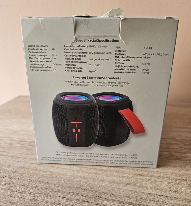 Głośnik bluetooth speaker Forever