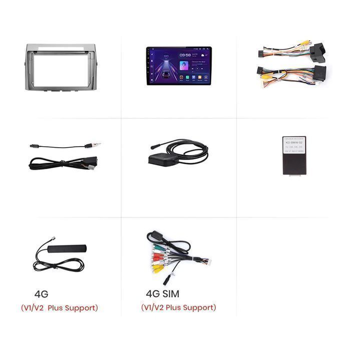 Radio Android 9” CarPlay Android Auto – Toyota Corolla Verso 04–09 PL