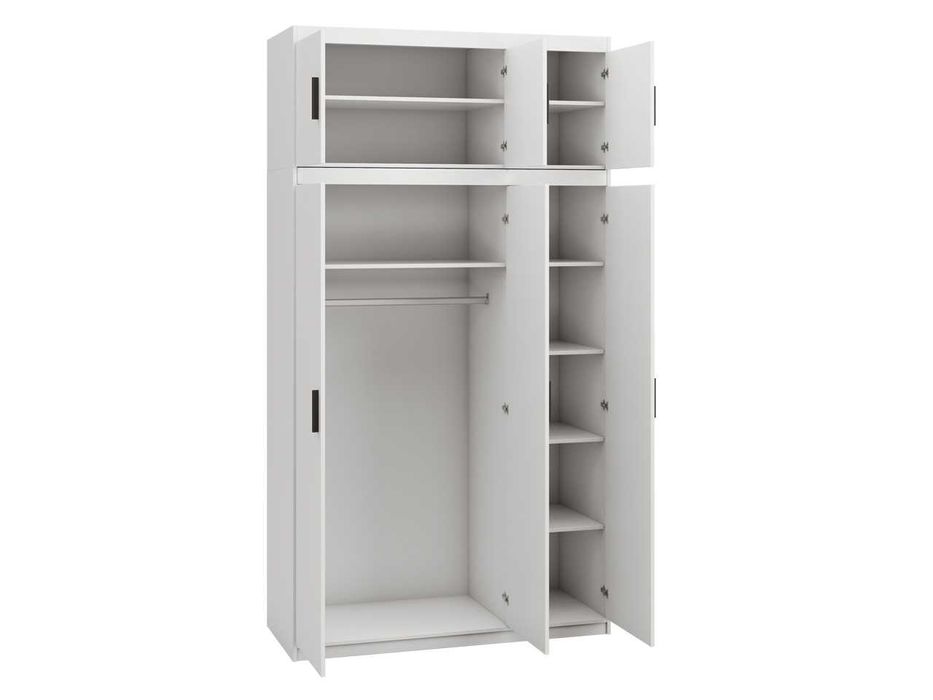 SZAFA ELENA 3D wysoka szafa 3 drzwiowa 135, wys. 245 cm Biała