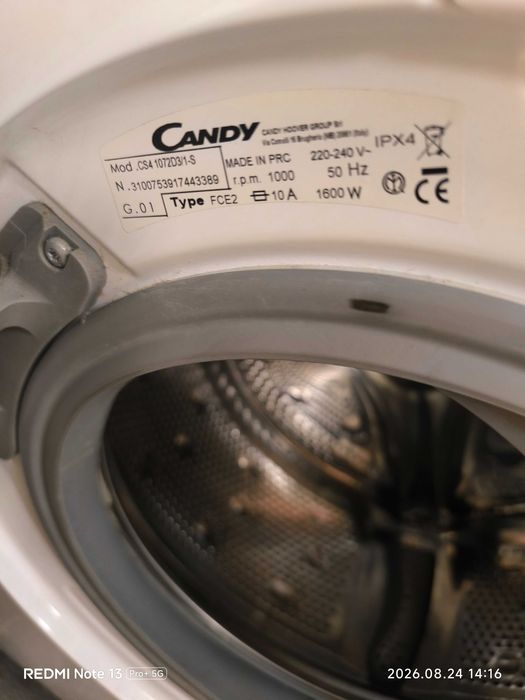 Pralka Candy CS4 1072D3/1-S 45 cm lekko uszkodzona