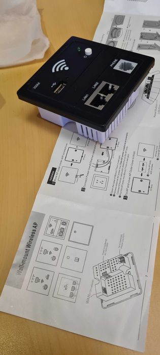 Router Wifi de Parede com USB, RJ45 e RJ11