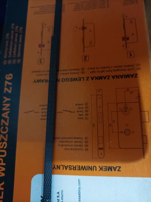 Zamek wpuszczany łazienkowy