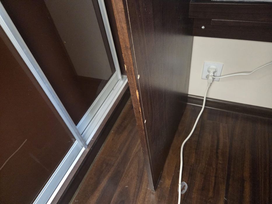 Biurko, ciemny brąz, wymiary 90 x 75 x 52